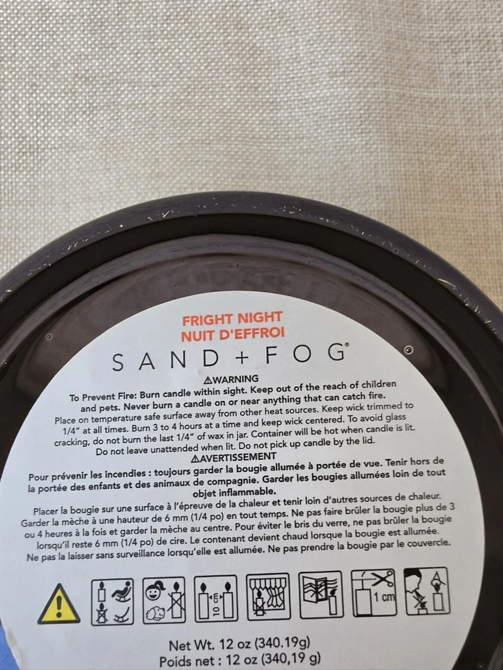 Sand + Fog Halloween Fright Night Black Cat Scented Candle 2-Wick 12oz